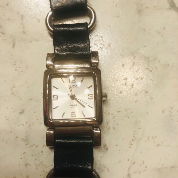 ALDO black leather watch - Picture 3 of 4